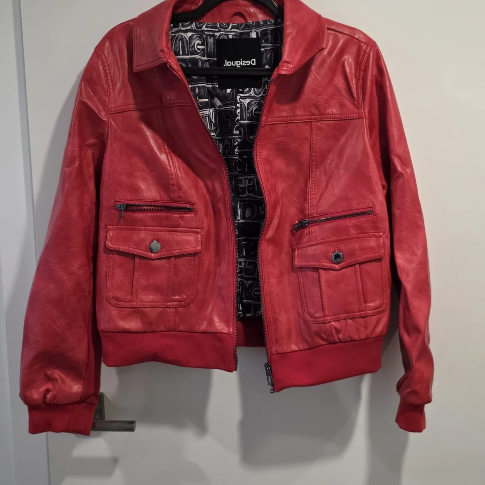 Desigual Red Leather Jacket - Picture 2 of 4
